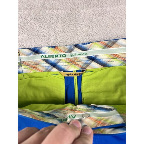 Alberto Golf Shorts Bright Blue Regular Slim Fit Earnie 3XDRY Cooler Size 50 - Picture 5 of 9